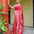 Red pure handwoven swarnachari silk saree with exquisite zari minakari work in dual color