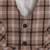 Brown cotton woven sleeveless checks waistcoat