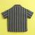 Olive organic cotton woven striped shirt and short set with solid tshirt