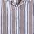 Beige organic cotton woven striped shirt and short set with solid tshirt