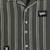 Olive organic cotton woven striped shirt and short set with solid tshirt