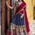 Navyblue Poly Chanderi With Kalamkari Printed With Zari Weaving Work South Style Lehenga choli