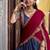 Navyblue Poly Chanderi With Kalamkari Printed With Zari Weaving Work South Style Lehenga choli