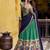 Bottlegreen Poly Chanderi With Kalamkari Printed With Zari Weaving Work South Style Lehenga choli