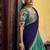 Bottlegreen Poly Chanderi With Kalamkari Printed With Zari Weaving Work South Style Lehenga choli