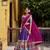 Purple Poly Chanderi With Kalamkari Printed With Zari Weaving Work South Style Lehenga choli