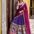 Purple Poly Chanderi With Kalamkari Printed With Zari Weaving Work South Style Lehenga choli