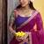 Purple Poly Chanderi With Kalamkari Printed With Zari Weaving Work South Style Lehenga choli