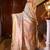 Steel grey pure handwoven baluchari silk saree with exquisite resham minakari work in dual color