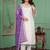 Roman silk embroidered kurta with pant & bandhani dupatta set