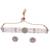 Dazzling pearl round and flower shape silver plated collar necklace set for women and girls