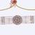 Dazzling pearl round and flower shape silver plated collar necklace set for women and girls