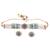 Delightful pearl round and flower shape silver plated collar necklace set for women and girls