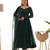 Dark green sequins work pure fox georgette stitched anarkali style suit with pants & dupatta