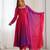 Darkpink ombre pure fox georgette fully stitched anarkali gown style suit with pants & dupatta