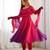 Darkpink ombre pure fox georgette fully stitched anarkali gown style suit with pants & dupatta