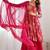 Pink floral print pure romansilk chanderi stitched kediya kurta with palazzo pants & dupatta