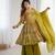 Mahendi floral print pure romansilk chanderi stitched kediya kurta with palazzo pants & dupatta