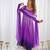 Purple ombre pure fox georgette fully stitched anarkali gown style suit with pants & dupatta