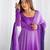 Purple ombre pure fox georgette fully stitched anarkali gown style suit with pants & dupatta