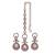 Creative round and oval shape gold plated dangle earring with maangtikka for women and girls