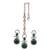 Charming round and oval shape gold plated dangle earring with maangtikka for women and girls