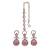 Astonish round and oval shape gold plated dangle earring with maangtikka for women and girls