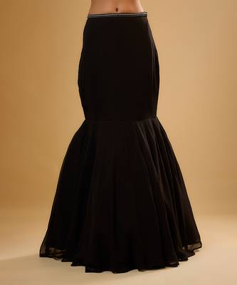 Black Sequin embroidered Georgette Lehenga 3