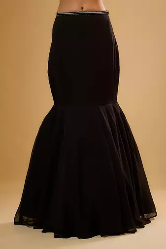 Black Sequin embroidered Georgette Lehenga