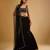 Black Sequin embroidered Georgette Lehenga