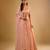 Peach Sequin embroidered Georgette Lehenga