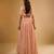 Peach Sequin embroidered Georgette Lehenga