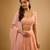 Peach Sequin embroidered Georgette Lehenga
