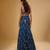 Blue Floral printed Georgette Lehenga