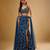 Blue Floral printed Georgette Lehenga