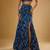 Blue Floral printed Georgette Lehenga