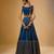 Blue Hand embroidered Georgette Lehenga