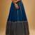 Blue Hand embroidered Georgette Lehenga