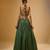 Green Hand embroidered Georgette Lehenga
