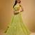 Green Floral embroidered Georgette Lehenga
