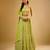 Green Floral embroidered Georgette Lehenga