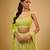 Green Floral embroidered Georgette Lehenga