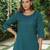 Pecock blue cotton kurta with palazzos - set of 2