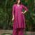 Purple pink buti kurta with purple palazzos set-set of 2