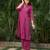 Purple pink buti kurta with purple palazzos set-set of 2