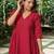 Red zari striped kurta with plain palazzos and  zari dupatta set-set of 3