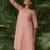 Dusty pink kurta,zari checkered palazzos set-set of 2