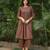 Brown stripes lurex kurta with palazzos set-set 2