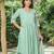 Sea-green cotton dobby kurta,cotton flex palazzos with kota doria dupatta set-set of 3