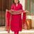 Women's Beautiful South Cotton Fabric Straight Kurta with Pant And Dupatta Set